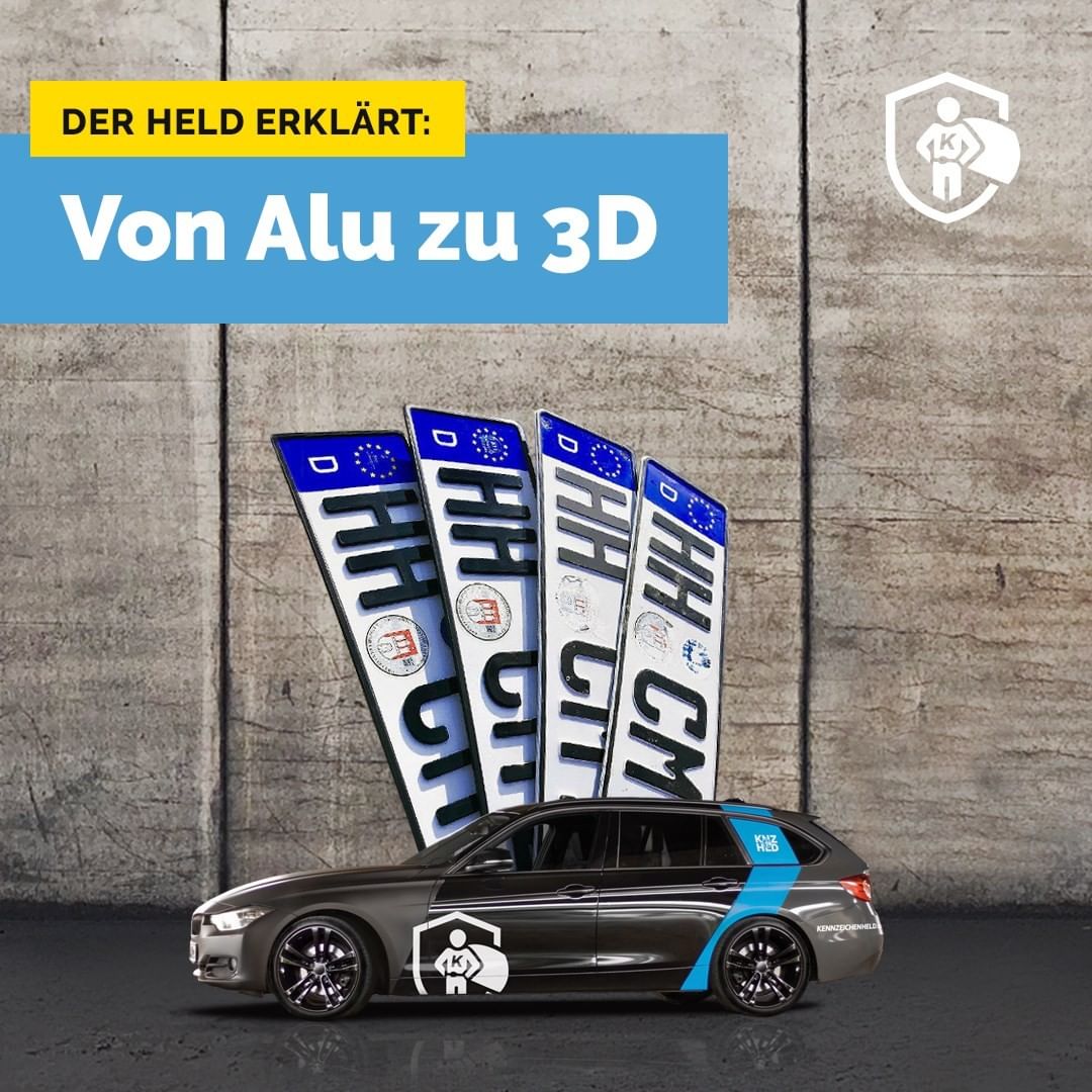 In drei Schritten zum 3D Kennzeichen