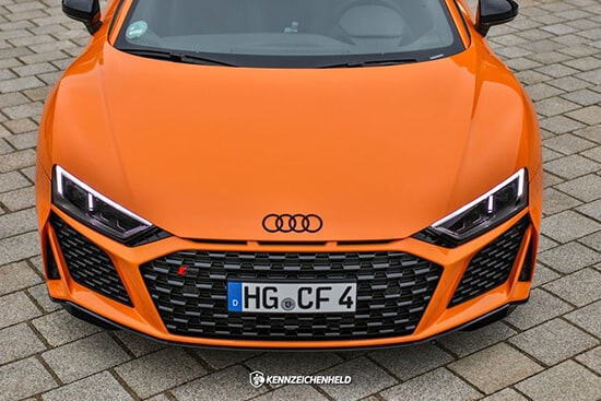 Audi Kennzeichen: Frontansicht