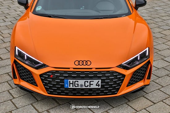 Audi Kennzeichen: Frontansicht