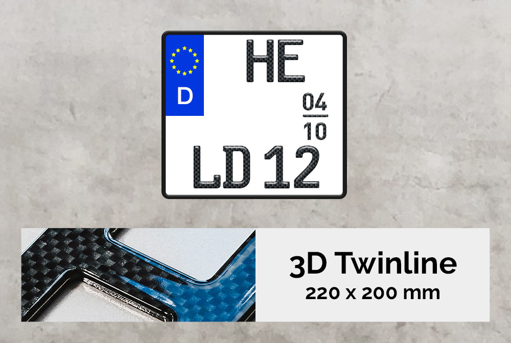 3D TWINLINE Saison in Carbon-Optik 220 x 200