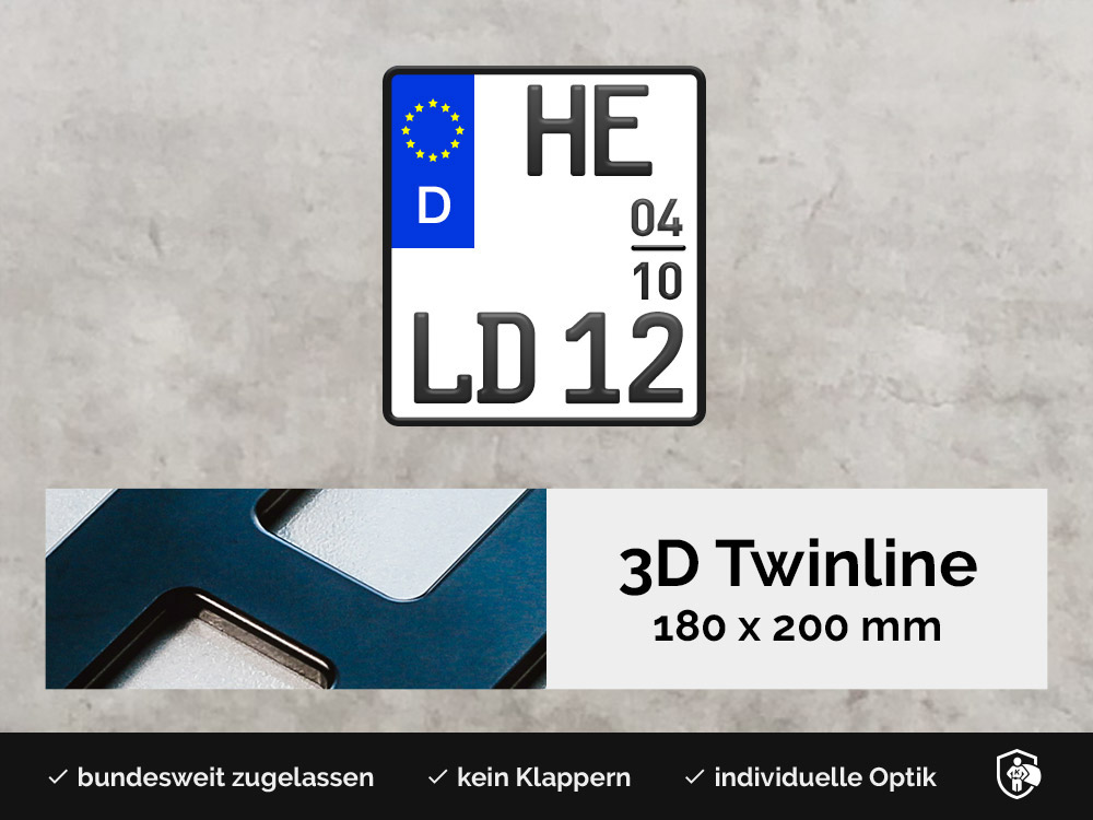 3D TWINLINE Saison in Schwarzmatt 180 x 200 