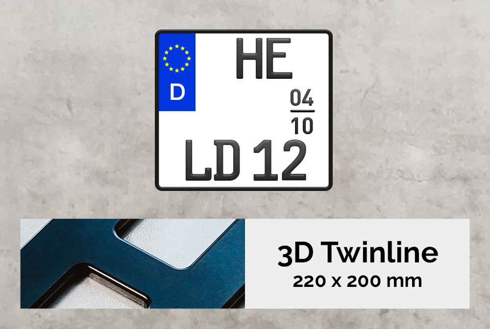 3D TWINLINE Saison in Schwarzmatt 220 x 200