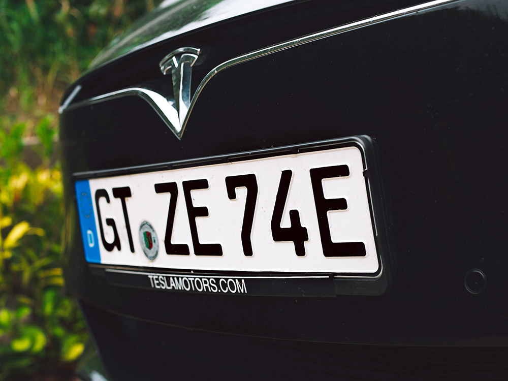 Alu E-Kennzeichen (520 mm Standard)
