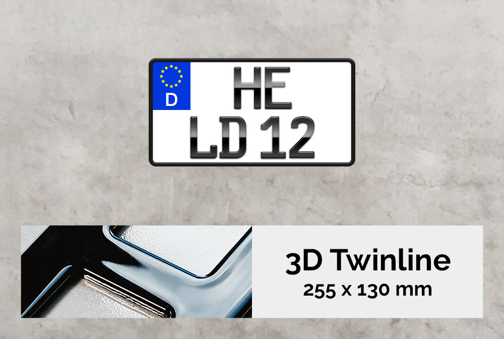 3D TWINLINE in Hochglanz 255 x 130