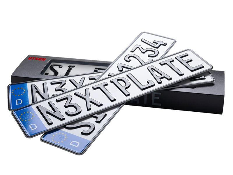 N3XTPLATE Carbon-Kennzeichen in 3D