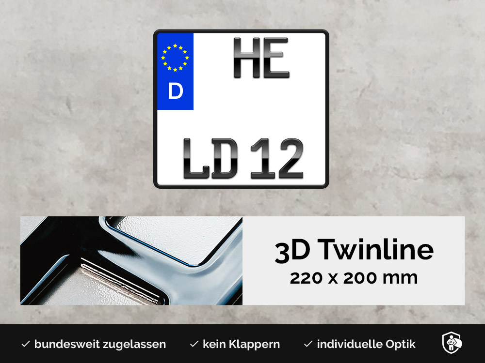 3D TWINLINE in Hochglanz  220 x 200 