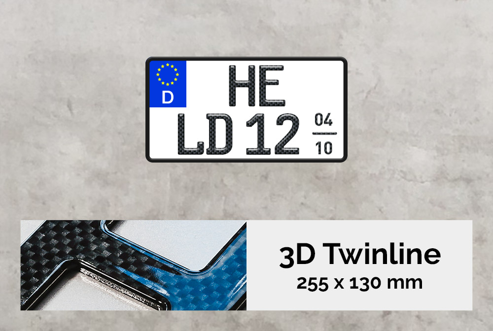 3D TWINLINE Saison in Carbon-Optik 255 x 130