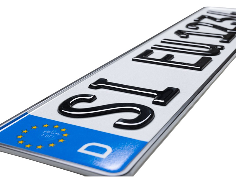 N3XTPLATE Hochglanz-Kennzeichen in 3D