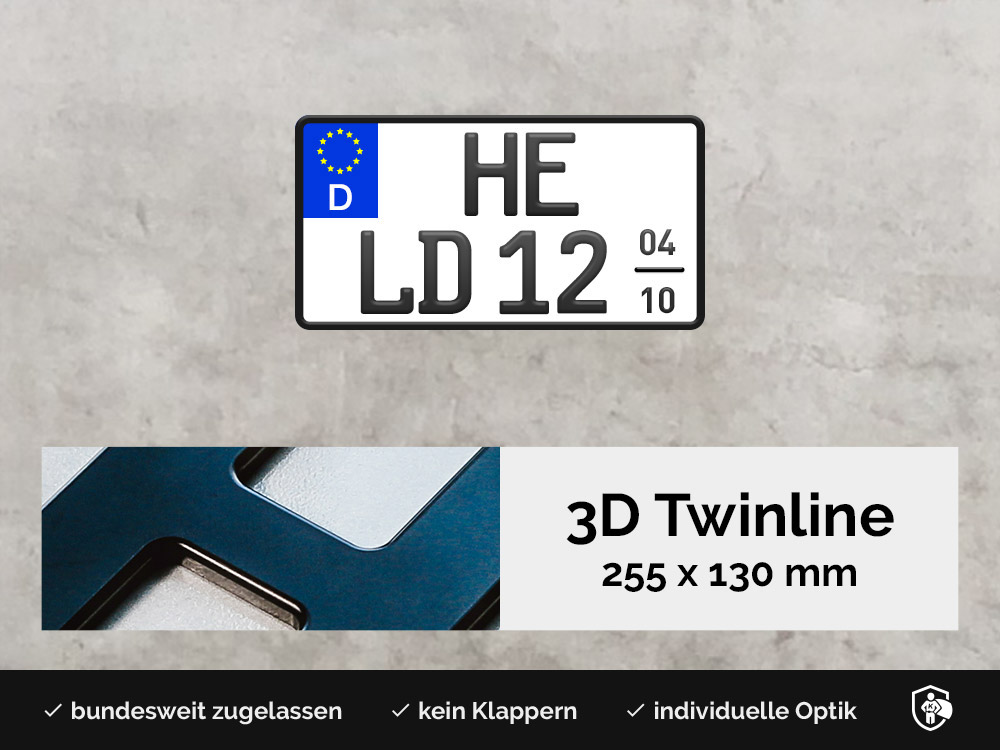 3D TWINLINE Saison in Schwarzmatt 255 x 130