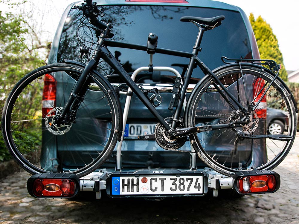 3D Fahrradträger-Kennzeichen in Carbon-Optik Glanz