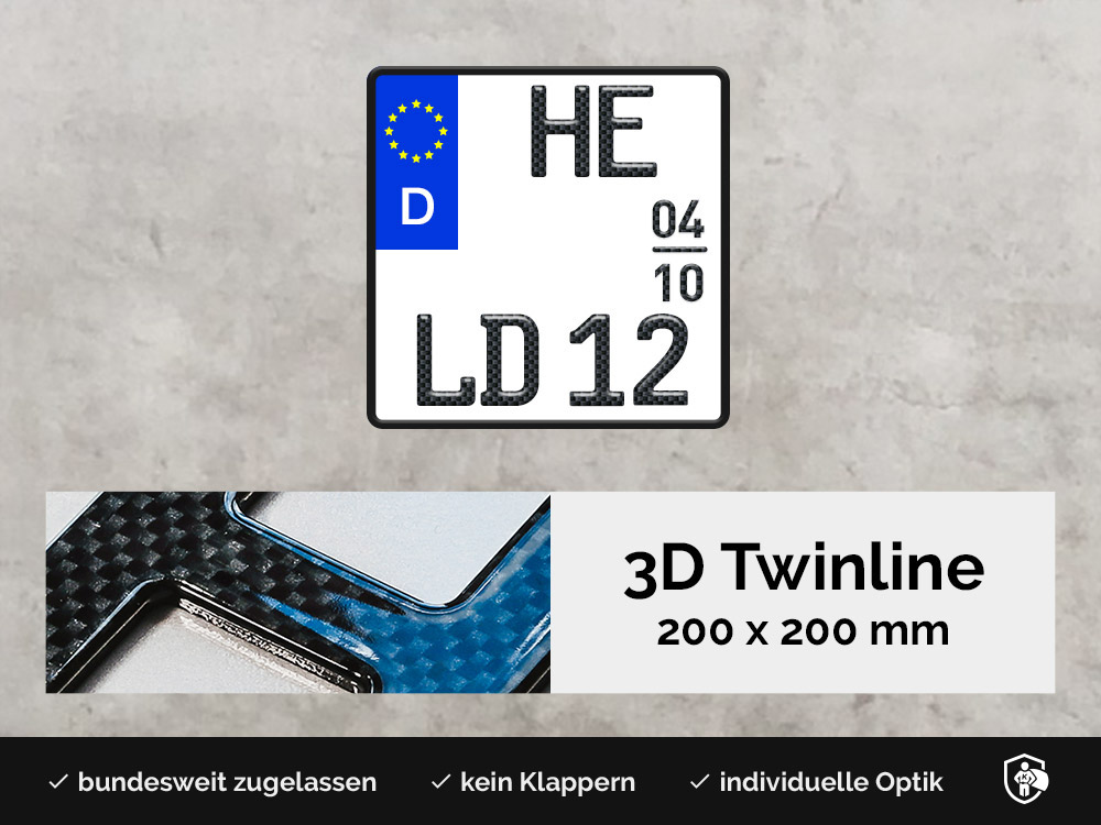 3D TWINLINE Saison in Carbon-Optik 200 x 200