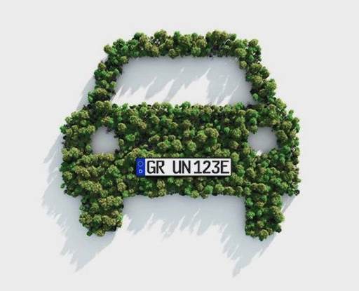 Bäume bilden ein Auto