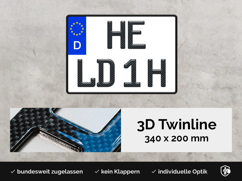 3D TWINLINE Historisch in Carbon-Optik 340 x 200
