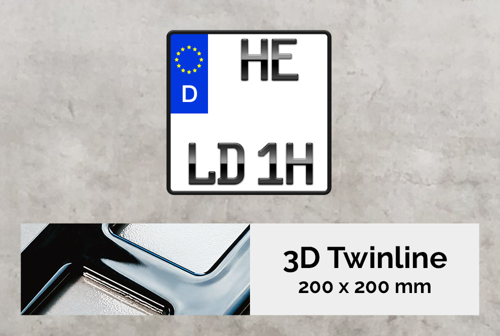 3D TWINLINE Historisch in Hochglanz 200 x 200