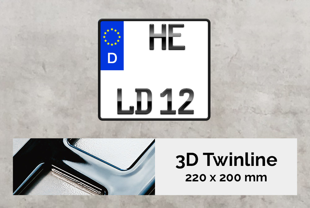 3D TWINLINE in Hochglanz  220 x 200 