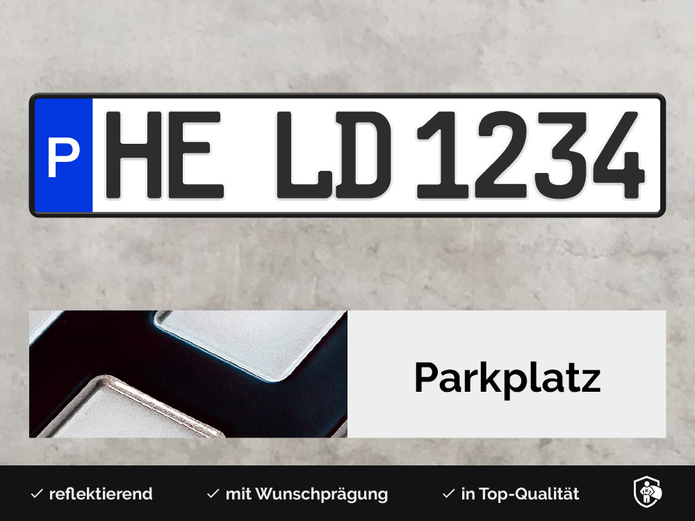 Alu Parkplatzschild 