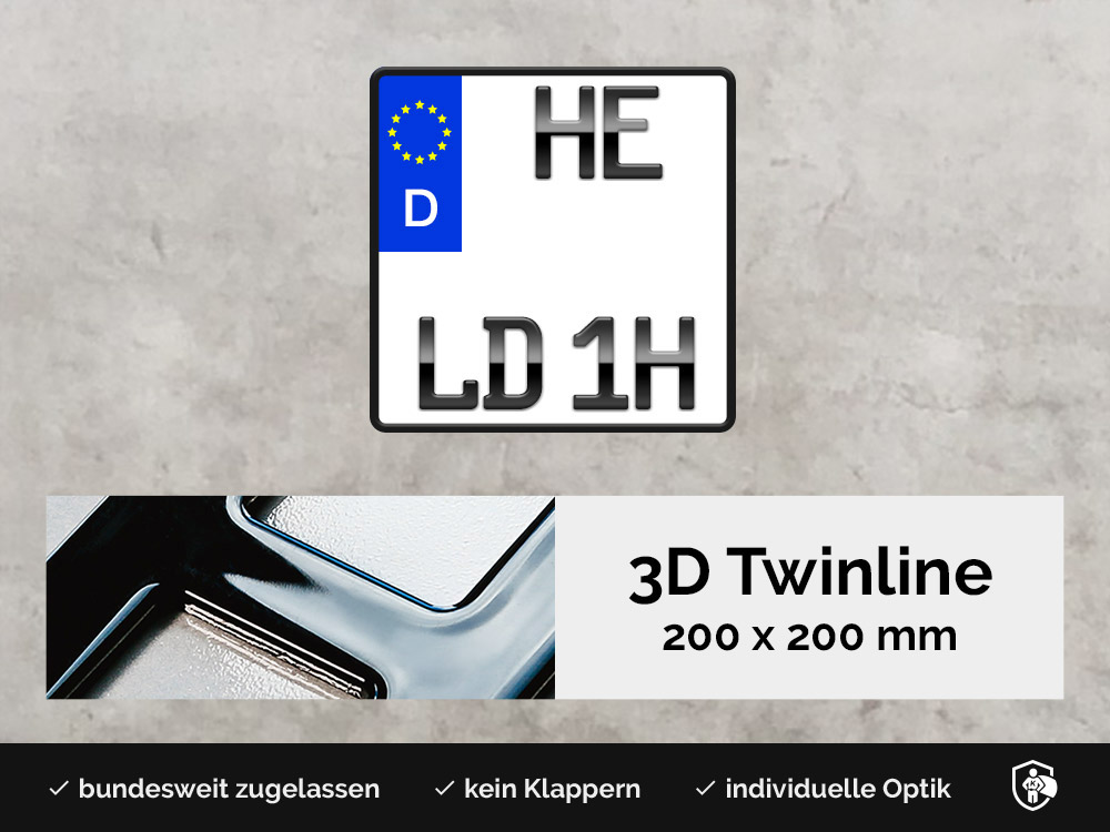 3D TWINLINE Historisch in Hochglanz 200 x 200