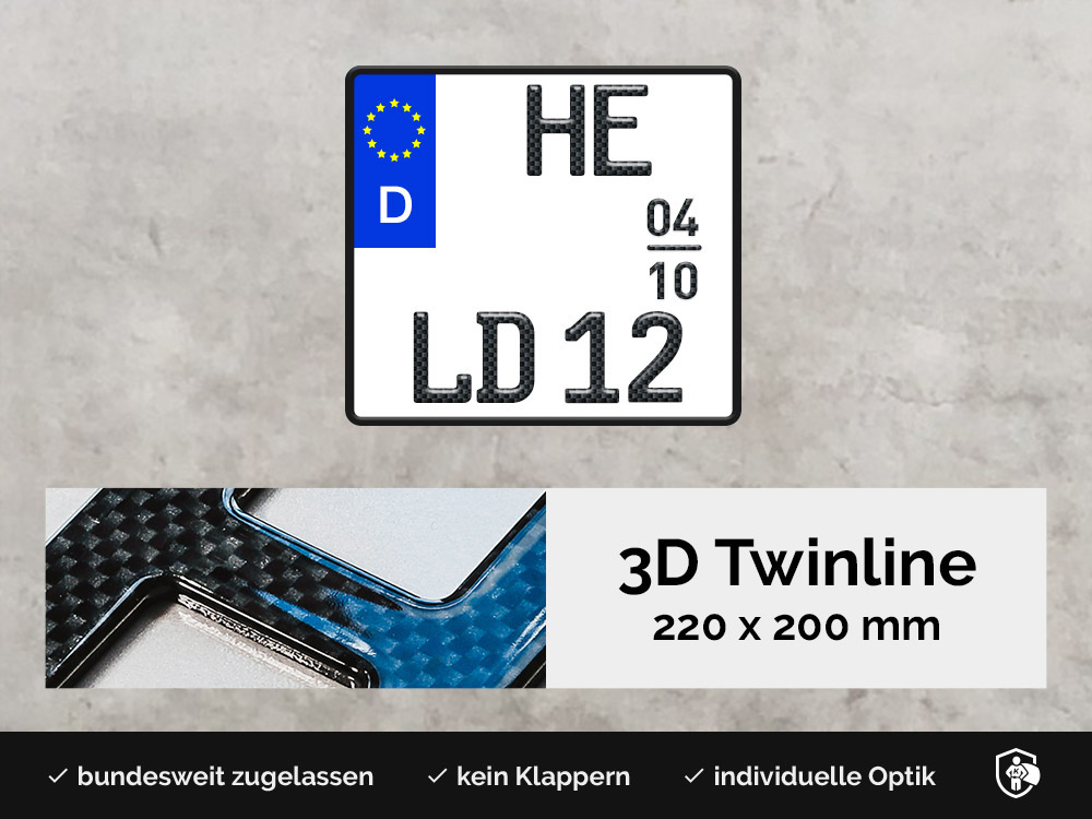 3D TWINLINE Saison in Carbon-Optik 220 x 200