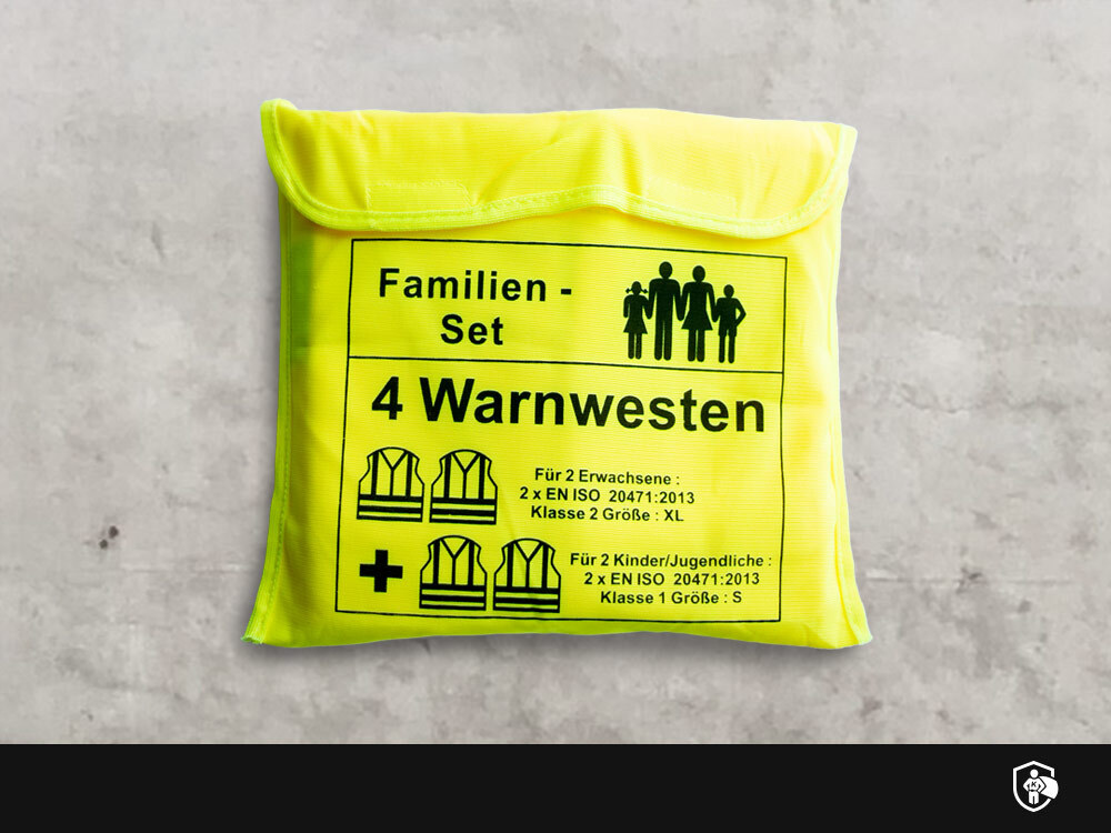 Kalff Warnweste 4x Warnwesten EN1150 Unfallweste Pannenweste  Sicherheitswarnweste Fami