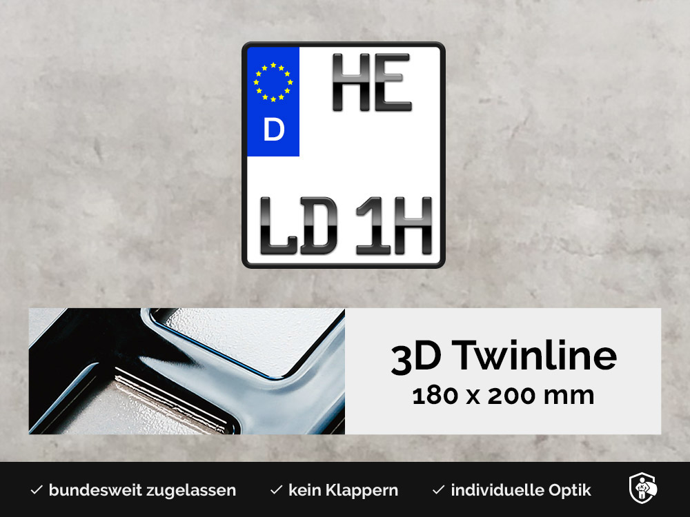 3D TWINLINE Historisch in Hochglanz 180 x 200