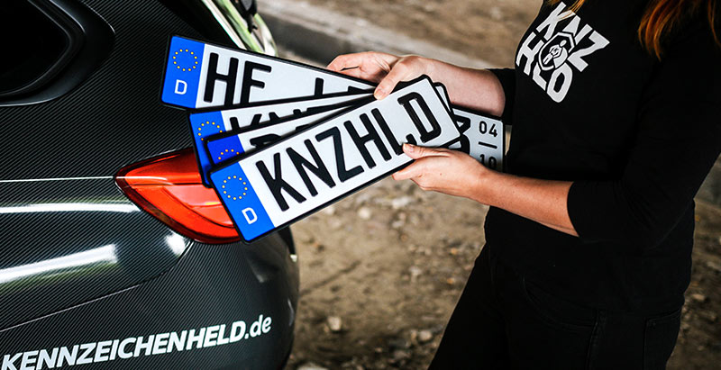 Nummernschild KFZ Kennzeichentasche Kennzeichen - .de