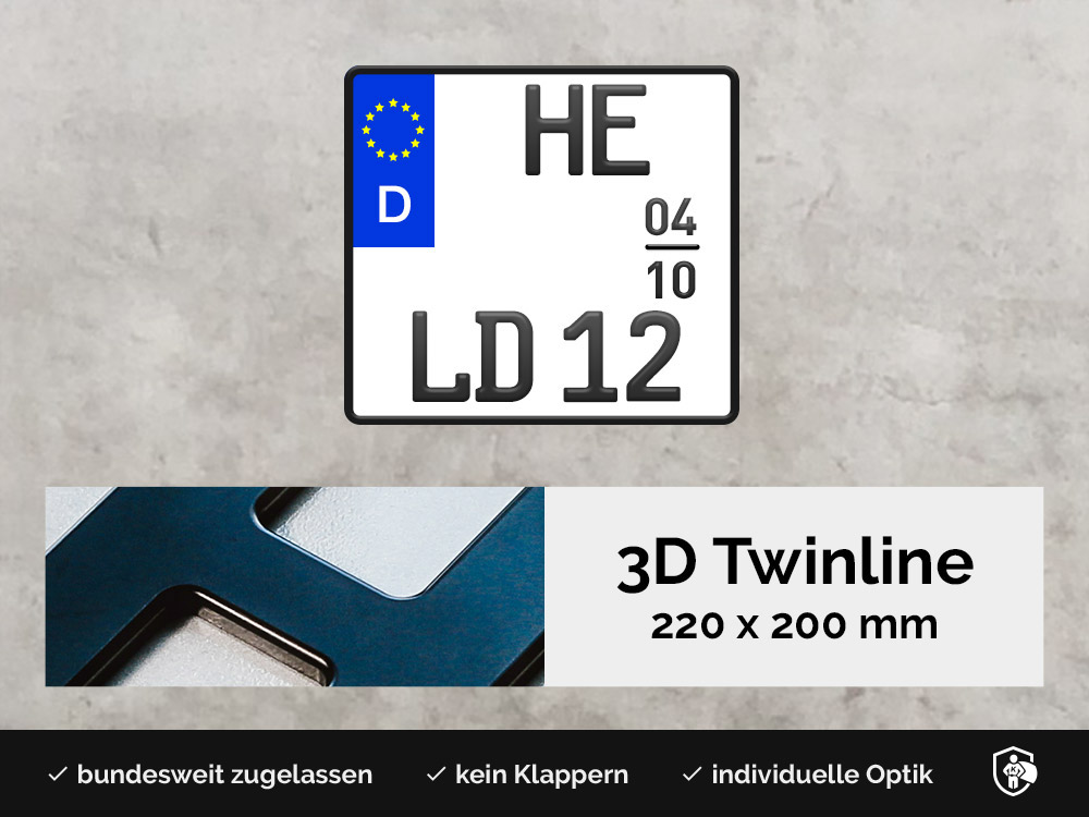 3D TWINLINE Saison in Schwarzmatt 220 x 200