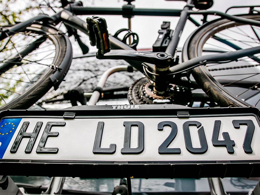 3D Kennzeichen für Fahrradträger I Sicher unterwegs