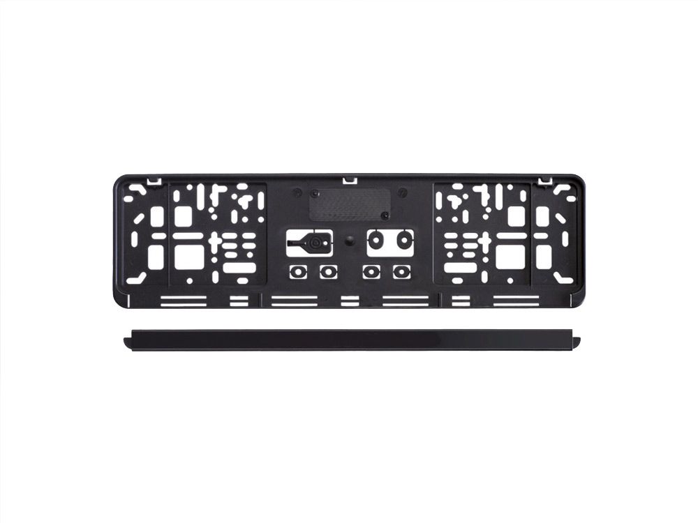 Cadre Pour Plaque D'immatriculation UK 460 X 110 Mm - Noir, Fixation Sans Perçage, Amovible, Pour Tous Véhicules - 11